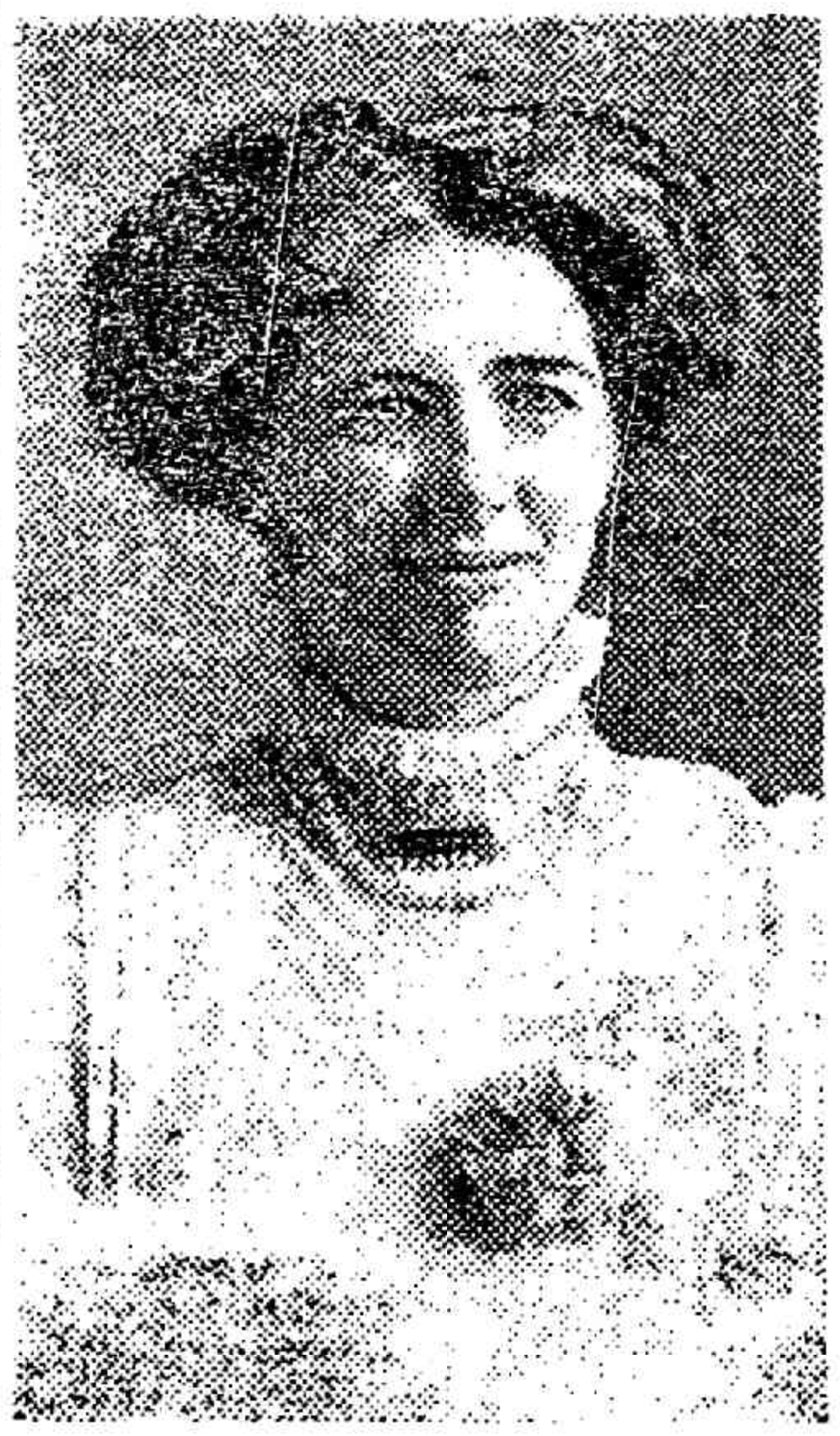 Newspaper portrait of Harriet Powell
