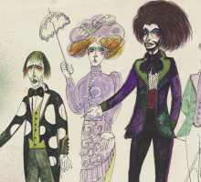 Four costume designs by Kenneth Rowell 