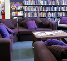 Purple couches at The Women's Library, Sydney