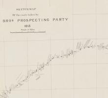 Sketch map of the route taken by Walker Bros prospecting party 1913