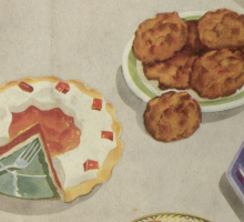 illustration of cookies and pie