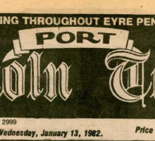 Masthead of the Port Lincoln Times newspaper